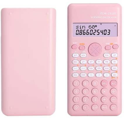 350MS / 82MS Wissenschaftlicher Taschenrechner, Taschenrechner Schule mit 240 Funktionen und Schiebeschutz, Scientific Calculator Rosa mit 2 Zeiligem Display für Schüler Studium und Büro