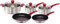 Tefal Set poêles et casseroles H801S5 Jamie Oliver Mainstream, 5 pièces, Anti-adhésif, Set de départ, Acier Inoxydable, Rouge