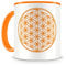 Samunshi® Tasse à café en forme de fleur de vie Orange H 95 mm D 82 mm