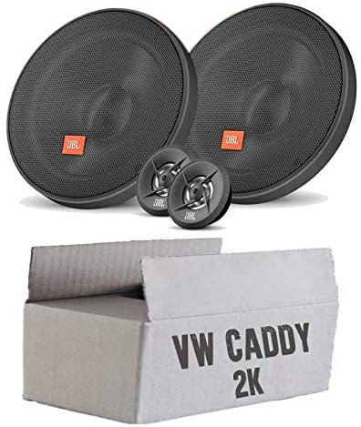 Lautsprecher Einbauset passend mit JBL 16,5cm System Auto Einbausatz für VW Caddy 2K Life Front