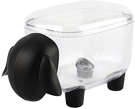 Mini Wattestäbchen Aufbewahrungsbox Tupferhalter Kosmetische Baumwolle Zahnstocher Halter Veranstalter Schaf Form Kosmetik Make-Up Aufbewahrungsbox(Schwarz)