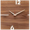 huamet Wanduhr Holz PUHR aus Nussholz, eckig - einzigartiges Design, geräuschlos ohne Ticken - Qualitätsprodukt Made in Südtirol - CH11-B-00