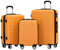 BEIBYE Trolley Koffer Reisekoffer Reisekofferset Gepäckset Kofferset 4 Zwillingsrollen Hartschale (Orangen)