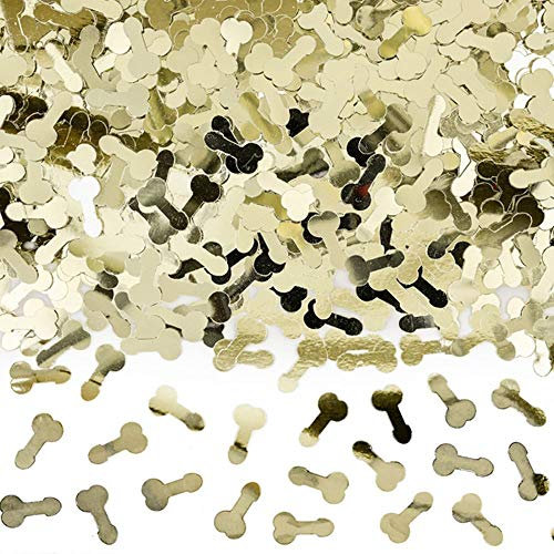 Generique - Frivoles längliche Form Tischkonfetti Partyzubehör 30 g goldfarben 1 x 1,5 cm