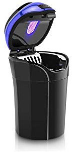 LHTCZZB LED Automatische Öffnung und Schließung Aschenbecher USB wiederaufladbare Anti-Sekunden-Hand-Rauch-Flugasche eignet sich für Familienraucher-Filter-Desktop-Speicher-Schlafzimmer Büro-Auto (sch