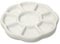 9 Well Porcelain Ceramic Watercolor Paint Palette - Ceramic Mixing Palette Tray Flower Watercolor Dish Gouache Palette for Arts & Crafts Accessories Organizer Mixing Colors (5inch)