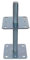 NAJDER Pfostenträger 110x110 mm Höhenverstellbar 250 mm Regulierbar Gewinde M24 mm Bodenfuß Silber Verzinkt Höhenverstellbar Betonfuß Zum Aufschrauben Stützenfuß (110x110x250 mm)