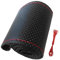 aqxreight Lenkradbezug, Universal-Auto-Lenkradbezug, Handnähen, Perforiertes Mikrofaser-Leder-Lenkradbezug für 38 cm Durchmesser (Schwarz Rot)