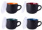GBHOME Ceramic Soup Mugs with Lid, 24 oz Soup Cups with Hanlde for Coffee,Cereal,Salad,Noodles,Tea,Soup Bowls Cups,Microwave &Dishwasher Safe, Set of 4, Multi-color with Vented lid