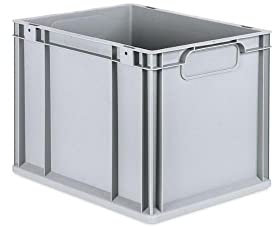 PROREGAL Eurobox NextGen Economy | Griffe geschlossen | HxBxT 32x30x40cm | 30 Liter | Eurobehälter, Transportbox, Transportbehälter, Stapelbehälter