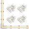 SEZO FCOB Gapless L-Shaped Verbinder Kit 4PCS L-Form Eckverbinder Transparente Unverdrahtete Connector Geeignet für 3PIN 10mm COB CCT LED Streifen Lötfreie und Terminal Extension Steckverbinder