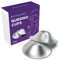 RUVALINO Silver Nipple Shield Breastfeeding - Premium Breastfeeding Silver Cups for Nursing Moms to Protect and Soothe Sensitive Nipples, Safe and Nickel-Free Silver Nipple Cups (Regular)