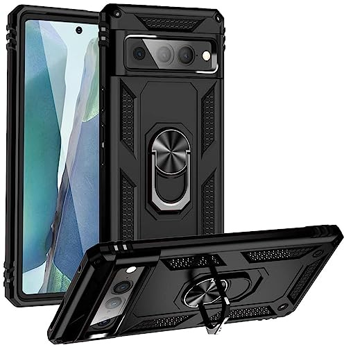 CoolGadget Outdoor Handyhülle für Google Pixel 7 Pro Stoßfest mit Ring | Panzerhülle im Defender Design, Ringhalter mit Standfunktion, rutschfest, robuster Rundumschutz