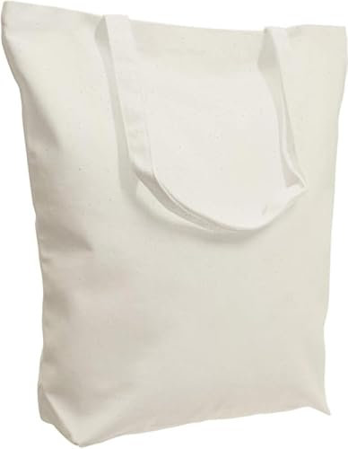 Metsi Canvas Tote Bag for Women, Plain Tote Bag for painting Reusable Multi-Purpose Cotton Bags for School/Gym/Shopping/Beach & Groceries, DIY Gift Bags Pack of 2 (Beige)