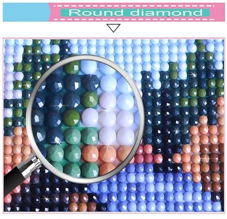 YEYKZART Personalisierte Diamantmalerei-Perlen, rund, quadratisch, Diamanten für Diamantkunst, fehlende Bohrer, 3500 Stück