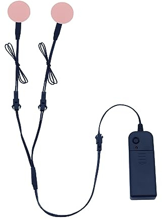 YnGia 2pcs 30mm Incandescente Led Occhi, EL Pannello Luce Elettroluminescente El Foglio Luce Rotonda Tagliabile Neon Foglio per Cosplay Partito Maschera Occhi Supereroe Casco Decorazione (Bianco)