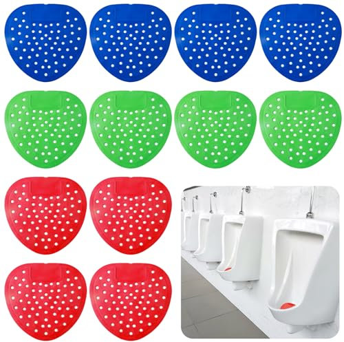 JJQHYC 12 Pièces Ecrans pour Urinoir, Désodorisant pour Urinoir, Tapis d'urinoir Parfumés pour Urinoir Ecrans pour Urinoir avec Parfum pour Salle de bain, Restaurants, Hôtels, écoles