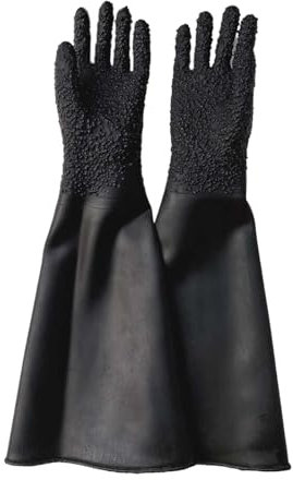 Baoblaze Sandstrahl-Handschuhe, Sandstrahl-Handschuhe, wasserdichte Sandstrahl-Handschuhe, Gummi-Handschuhe für Sandstrahl-Strahlkabine, mit Partikel