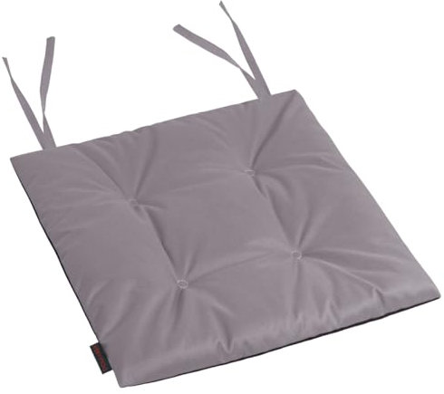 Domarex Gartenstuhlkissen MIA 50x50x3 cm - Wasserdichtes Kissen für den Gartenmöbel, Gartenstuhl Sitzkissen an Stuhl fesselt - bequemes Kissen - Hochwertiger - Grau