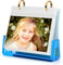 ZEEYUAN Schreibtisch 10x15 Fotoalbum Einsteckalbum aus Acryl Fotorahmen zum Aufstellen für 60 Bilder Geschenke für Mama Frauen