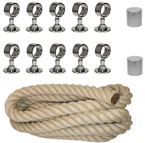 treppenhandlauf Buche Geländer Handlauf Treppe Holzgriff gedreht Edelstahlhalter, Länge 30-500 cm aus einem Stück/Variante: 260 cm mit 4 Haltern halbrunde Kappe