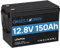Oasesenergy LiFePO4 12 V 150 Ah batteria al litio con 100 A BMS e 4000 ~ 15000 cicli, durata 10 anni, batteria LiFePO4 da 1920 Wh 12 V per camper, pannello solare, kit di backup, campeggio, barche