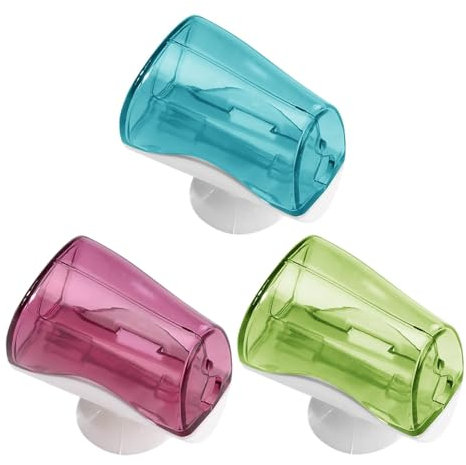 Deckel für Zahnbürstenköpfe, Zahnbürstenhalter mit Saugnapf | 3 Clip-Deckel für Zahnbürste mit Saugnäpfen, elektrische Zahnbürstenabdeckung, Zahnbürstenschutz Po