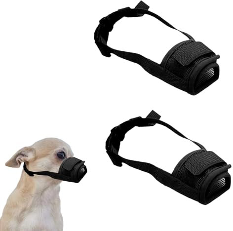 GUTERTOP 2 Stück Maulkorb für Kleine Hunde, Giftköderschutz Hund, Maulkorb Chihuahua Anti-Kauen Bellen für Chihuahua Shih Tzu Kleine Hunde