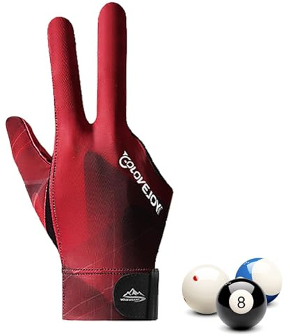 Billardhandschuhe für Unisex – Billardhandschuhe, Billardhandschuhe für die Linke/rechte Hand | Spleißverfahren, Universalgröße, Carom Sports