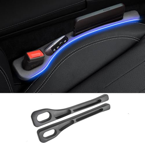 zjxtnb 2 Stück Autositz Lückenfüller für Audi C4100 1992, Spaltfüller Autositz Füller Sitzlückenfüller Auslaufsicher Lückenkissen,A/Black