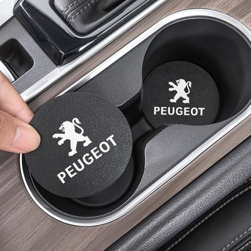 HJHYYHG 2 Pièces sous-Verres Voiture, pour Peugeot 408 508 2008 4008 5008 sous-Verres Antidérapant Porte-Gobelets Porte-Gobelet Accessoires Décoration