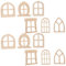 ifundom 25 Pezzi Accessori Per Mini Finestre Piccola Decorazione Della Porta Ornamenti in Miniatura Decorazione Della Porta in Miniatura Di Finestra in Legno Khaki Di Legno