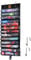 Kabinka Playmat Holder, Playmat Tube Storage Bag for MTG with 2 Hooks, Fits 12+1 Card Game Playmats with Transparent Plastic Slots, Portable Organizer Rack for TCG/RPG Mat (12 Tubes, Black)