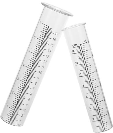 Sosoport Regenmengenmesser 2er Set Garten Regenmesser Transparente Regenmessröhren Mit Wiederverwendbares Regenmessgerät Für Den Außenbereich 6 Und Regenmesser Für Präzise Outdoor-regenmesser
