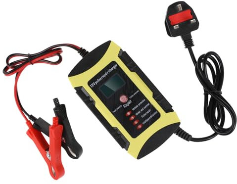 HAPINARY 6a Intelligent Battery Charger for Auto Truck Motorcycle Boat Lcd Screen Uk Plug Battery Maintainer Car Repair Charger