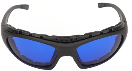 aqxreight Golfball Finder Brille PC Clear Wide View Anti Slip Eye Golfball Lookating Brille für Sportspiel Schwarze Rahmen Blaue Objektive Verbesserte Ball Findin Ball Finder