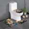 RRKDOY Lot de 3 tapis de bain antidérapants à imprimé lys en fleurs, facile à nettoyer et à entretenir, bloque l'humidité et durable