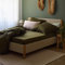 URBANARA Lyocell Spannbettlaken Seretta 90x200 cm Dunkles Olivgrün I 100% Tencel Made in Portugal I Nachhaltig Atmungsaktiv Hypoallergen Hochwertig Luxus I Steghöhe 28 cm Satin Seide