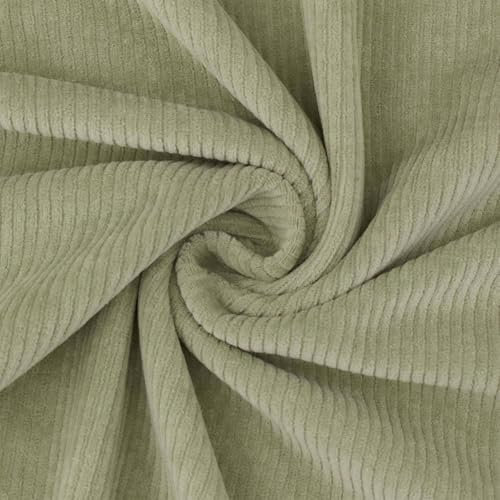 Cordjersey Stoff, elastisch, Jersey-Stoff, uni altgrün (Länge am Stück: ab 50cm / Breite: 150cm)