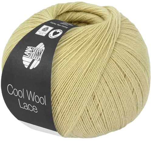 LANA GROSSA Cool Wool Lace | Extrafeine Merinowolle waschmaschinenfest und filzfrei | Handstrickgarn aus 100% Schurwolle (Merino) | 50g Wolle zum Stricken & Häkeln | 400m Garn FB 65