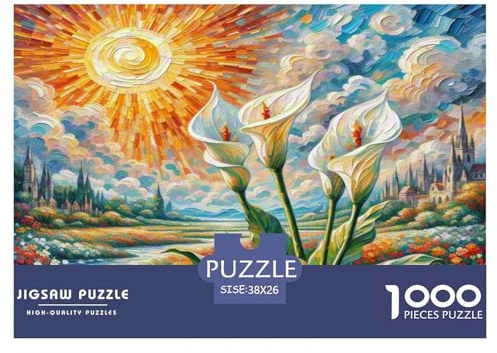 Peace Lilie Puzzles 1000 Teile Schwer Puzzle Spielzeug Lernspiel Impossible Herausforderung Spielzeug Für Erwachsene Und Kinder in Bewährter 38x26cm/1000pcs