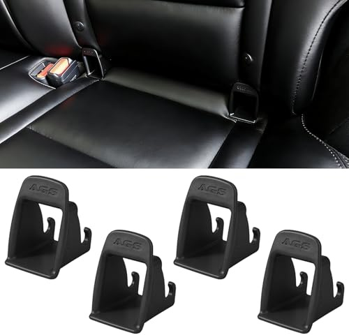 HIAHXC 4PCS Isofix Adapter,Car Child Seat ISOFIX Locater Guide,Non-Slip Child Car Seat Mounting Bracket,Isofix Insertion Aid,Car Seat Isofix Guide Groove Universal Fit Most Child Safety Seat (Black)