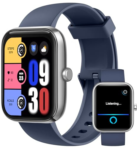 Smartwatch per Uomo Donna, IP68 Impermeabile Orologio Smartwatch, Blu | Effettua/Risposta Chiamate Contapassi Cardiofrequenzimetro, 120+ Modalità Sportive, Orologio Fitness Smart Watch Android iOS