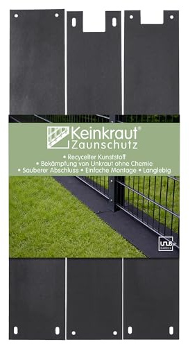 UNUS Keinkraut® Zaunschutz Unkrautschutz aus recyceltem Kunststoff | schwarz S3