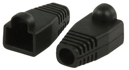 CABLEPELADO Funda para conector de red RJ45 | Funda Cable de Red LAN Ethernet | Apto para Cat 7, Cat 6, Cat 6e, Cat 5, Cat 5e | Bolsa 10 unidades | Negro