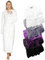 Silver Lilly Damen-Bademantel aus Plüsch-Fleece, flauschig, lang, tolles Geschenk für Muttertag, Oma, Tochter, Schwester, Ehefrau, Freundin, Weiss/opulenter Garten, Small-Medium