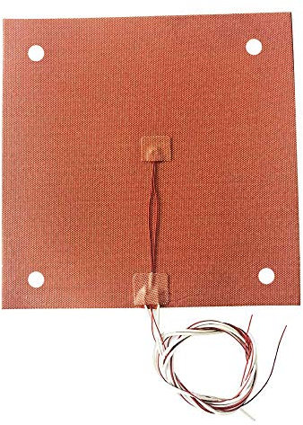 Hochtemperatur Flexibler 235 x 235 mm Silikon-Heizstrahler 24 V Heizbettbauplatte für Creality Ender 5 Ender 3 Pro Ender-3s 3D-Drucker(24 V, 300 W)