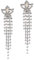 Idin Jewellery Ohrclips mit Quaste und Strasssteinen