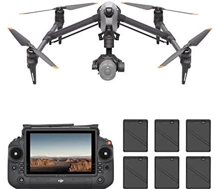DJI Inspire 3 Standard-Combo, Vollformat-8K-ProRes RAW/CDNG, Ultraweite 1/1,8″ Nachtsicht-FPV-Kamera, Dualformat-Konfigurationen, O3 Pro Videoübertragung
