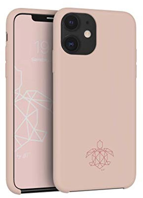 turtleandcase Silikonhülle für iPhone 11 (6,1) - Liquid Silicone Case - Kostenloses Panzerglas - Hochwertiges Silikon Schutz - Kratzfestes Mikrofaserfutter Schutzcase (Sand Pink)